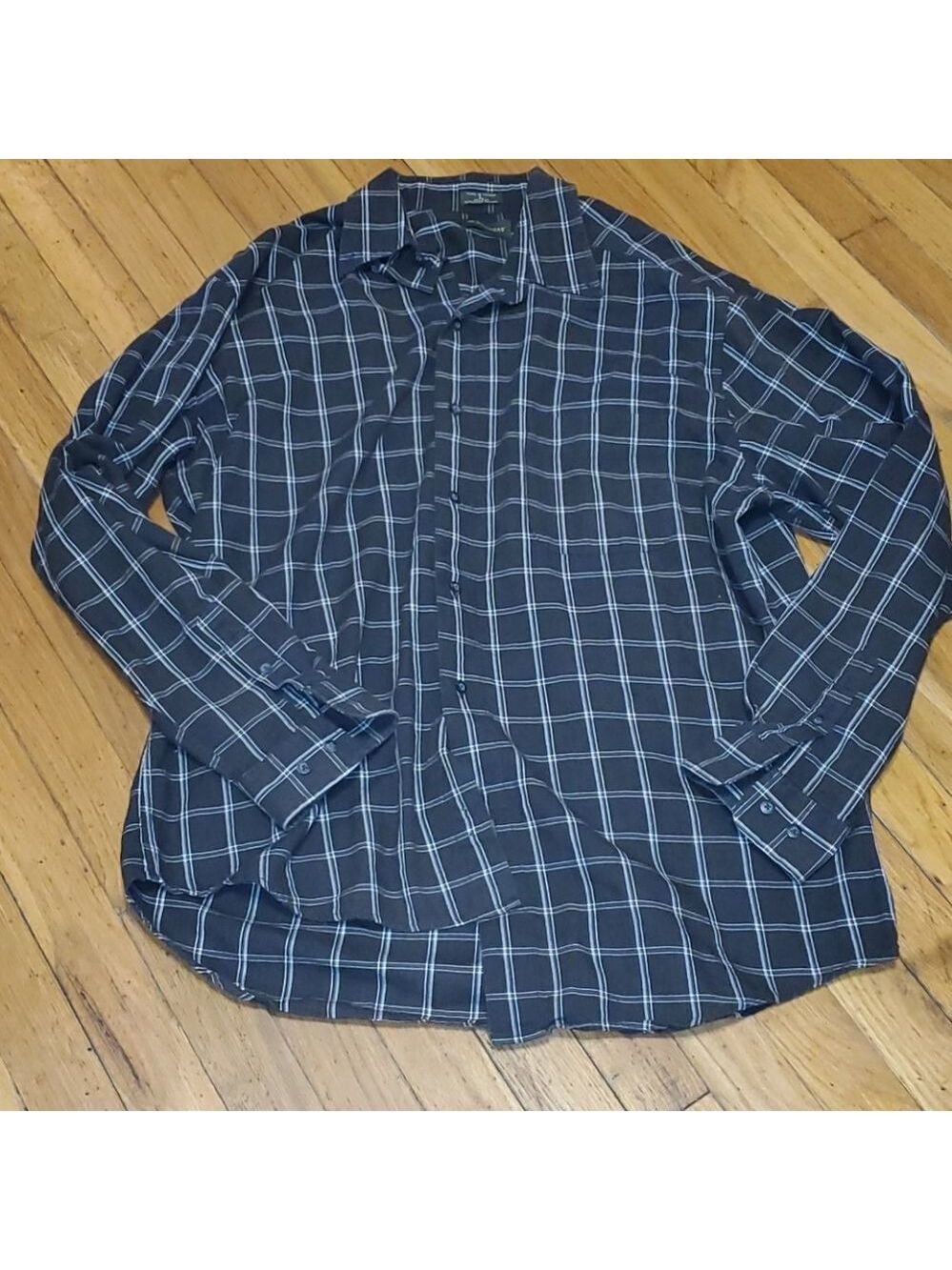 Men's dockers plaid button up shirt size large